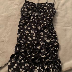 floral daisy ruched dress- shein S